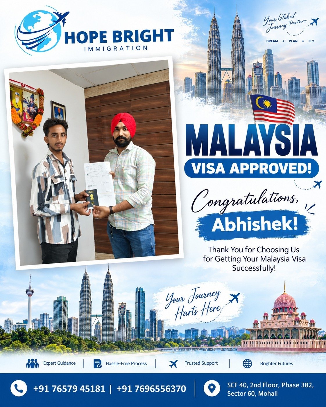 Client Testimonial & Visa Approval